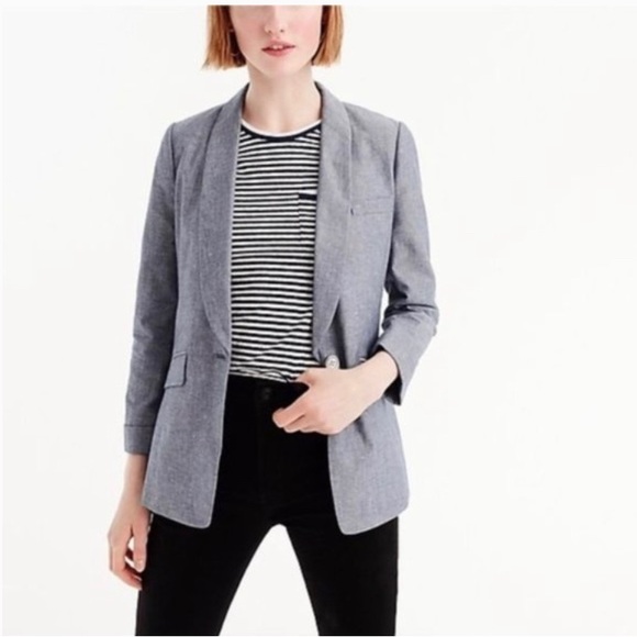 J. Crew Jackets & Blazers - J. Crew Unconstructed Blue Blazer Size 2